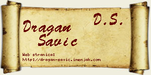 Dragan Savić vizit kartica
